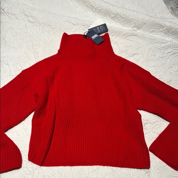Polo by Ralph Lauren Red Ribbed Turtleneck Sweater - tags NOT included - Picture 5 of 6